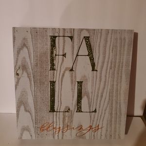 Fall wood sign